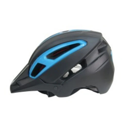 Casco bicolor amplia visera para protección del sol negro azul