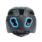 Casco bicolor amplia visera para protección del sol negro azul