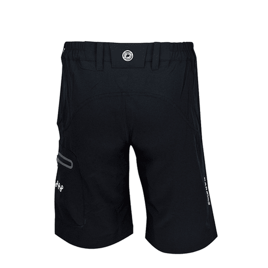 Short negro para ciclismo de montaña transpirables con 4 bolsillos