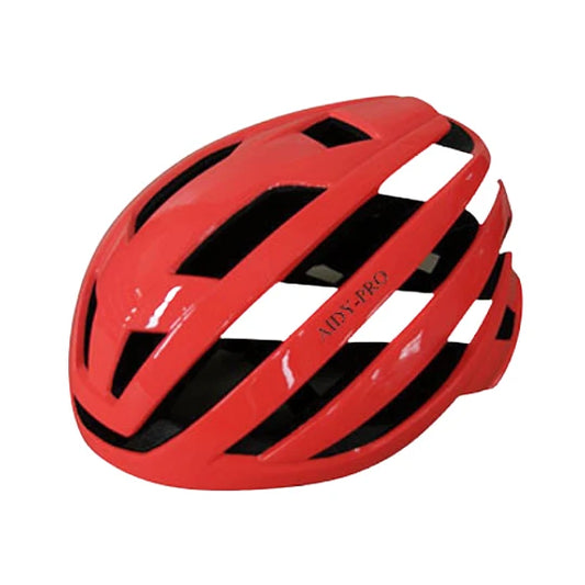 Casco rosa con blanco, aerodinámico